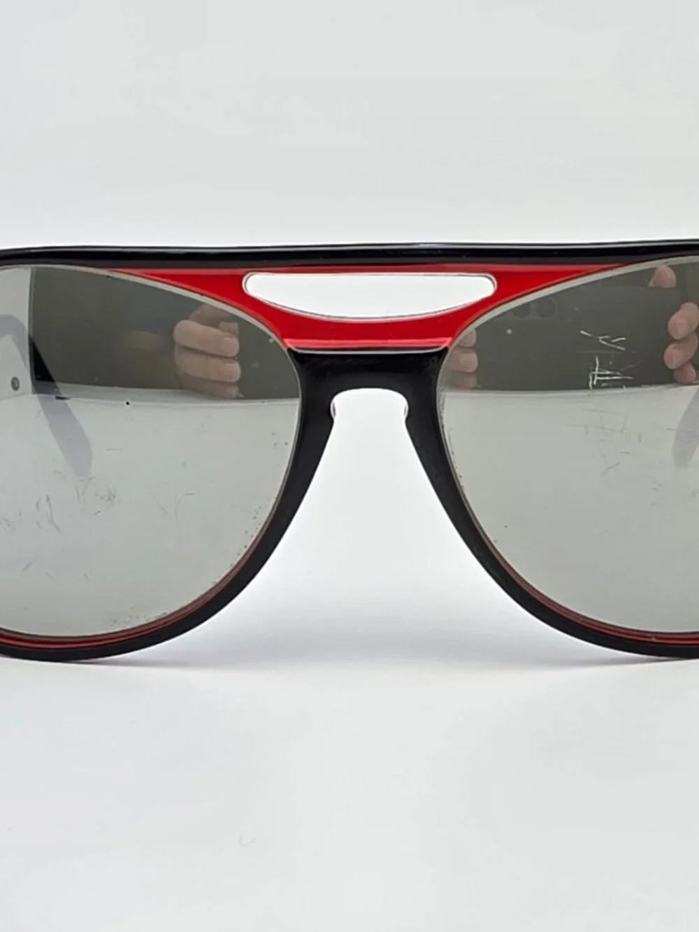 Ray-Ban B&L L9722 Powderhorn Black Frame G-31 Silver Mirror Aviator Sunglasses